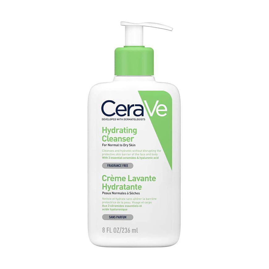 CeraVe-Hydrating-Cleanser-1 پاک کننده آبرسان سراوی حجم 236 میل مخصوص پوست نرمال تا خشک