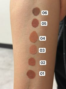 رنگ بندی رژگونه مایع دیفکتو